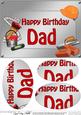 A5 Birthday Dad Handyman Tools Oval Pyramage Topper