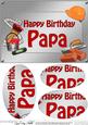 A5 Birthday Papa Handyman Tools Oval Pyramage Topper