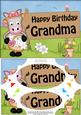 A5 Gigi Horse Happy Birthday Grandma Scallop Corners and Pyramage