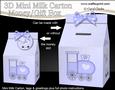 3D New Baby Milk Carton Money or Treat Box Mini Kit