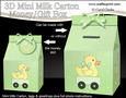 3D New Baby Milk Carton Money or Treat Box Mini Kit