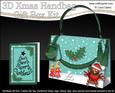 3D Xmas Robin Handbag Treat or Favour Box Kit