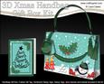 3D Xmas Snowman Handbag Treat or Favour Box Kit