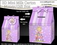 3D Girlz Fairy Fiz Milk Carton Money or Treat Box Mini Kit