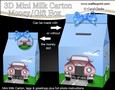 3D Rolls Royce Car Milk Carton Money or Treat Box Mini Kit
