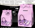 3D Shoes & Handbags Milk Carton Money or Treat Box Mini Kit