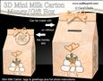 3D Wedding Day Milk Carton Money or Treat Box Mini Kit