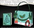 3D Xmas Cute Penguin Handbag Treat or Favour Box Kit