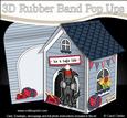 3D Hamish Scottie Dog Kennel Rubber Band Pop Up Card