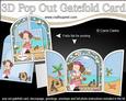 3D Girlz Pirate Zoe Pop Out Gatefold Card Kit