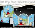3D Old Man Bert Does the Gardening Pop Out Gatefold Card Kit