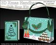 3D Xmas Puddings Handbag Treat or Favour Box Kit
