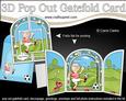 3D Old Man Bert Plays Football Pop Out Gatefold Card Kit