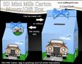 3D Rolls Royce Car Milk Carton Money or Treat Box Mini Kit