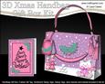 3D Xmas Cute Kitty Cat Handbag Treat or Favour Box Kit