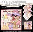 8 x 8 3D Livvy Bear's Ice Cream Mini Kit with 3D Decoupage