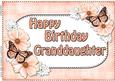 A4 Birthday Granddaughter Flowers & Butterflies Card Topper