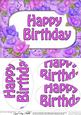 A5 Birthday Time for Roses Oval Pyramage Topper