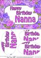 A5 Birthday Nanna Time for Roses Oval Pyramage Topper