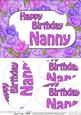 A5 Birthday Nanny Time for Roses Oval Pyramage Topper