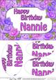 A5 Birthday Nannie Time for Roses Oval Pyramage Topper