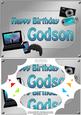 A5 Birthday Godson Gadgets N Gizmos Scallop Corners & Pyram