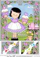 8 x 8 Girlz Suzi's Cupcakes Scalloped Corner Topper