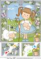 8 x 8 Girlz Liz's Lambs Scalloped Corner Topper