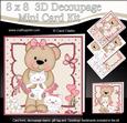 8 x 8 3D Livvy Bear's Kitty Kats Mini Kit with 3D Decoupage