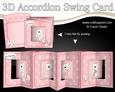 3D New Baby Girl Teddies Accordion Swing Card