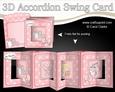 3D New Baby Girl Accordion Swing Card