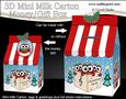 3D Xmas Owls Carton Money or Treat Box Mini Kit