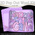 3D 60th Birthday Gail Butterflies Pop Out Word Card