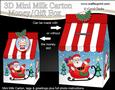 3D Xmas Santa's Sleigh Carton Money or Treat Box Mini Kit
