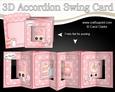 3D New Baby Girl Accordion Swing Card