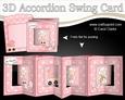 3D New Baby Girl Lambs Accordion Swing Card
