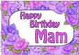 A4 Birthday Mam Time for Roses Card Topper
