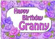 A4 Birthday Granny Time for Roses Card Topper