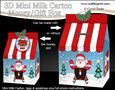 3D Xmas Santa Milk Carton Money or Treat Box Mini Kit
