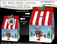 3D Xmas Rudolph Milk Carton Money or Treat Box Mini Kit