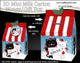 3D Xmas Cute Cats Milk Carton Money or Treat Box Mini Kit