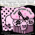 3D Shoes & Handbags Diagonal Rubber Band Pop Up Box Card