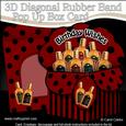 3D Whisky Diagonal Rubber Band Pop Up Box Card