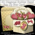 3D Wedding Diagonal Rubber Band Pop Up Box Card