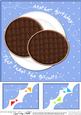8 x 8 Chocolate Digestives Birthday Scalloped Corner Topper