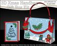 3D Xmas Robin Handbag Treat or Favour Box Kit