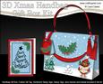 3D Xmas Robin Handbag Treat or Favour Box Kit