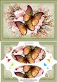 A5 Butterflies N Flowers Scallop Corners and Pyramage