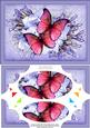A5 Butterflies N Flowers Scallop Corners and Pyramage