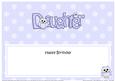 Birthday Owls Daughter Matching Large Dl Insert